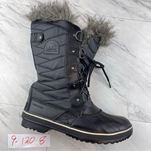 •SOREL Tofino II Waterproof Winter Snow Boots Black Women's Size 9 NL2332-010